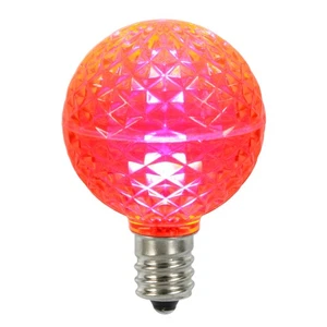 G50 Faceted LED Pink Bulb E17 .45W 25/Bx - Picture 1 of 1
