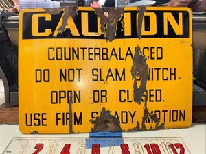 porcelain railroad sign Counterbalanced Switch Do Not Slam - Picture 1 of 7