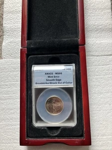 2006 P-S Dakota Quarter MS66 MINT ERROR! SMOOTH EDGE BROADSTRIKE OUT OF COLLAR - Picture 1 of 5