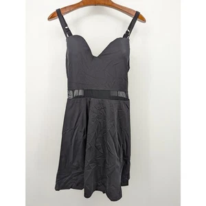Neu ohne Etikett Torrid Einteiler schwarz Badekleid Skater Badeanzug Größe 5 D/DD Mesh - Bild 1 von 4