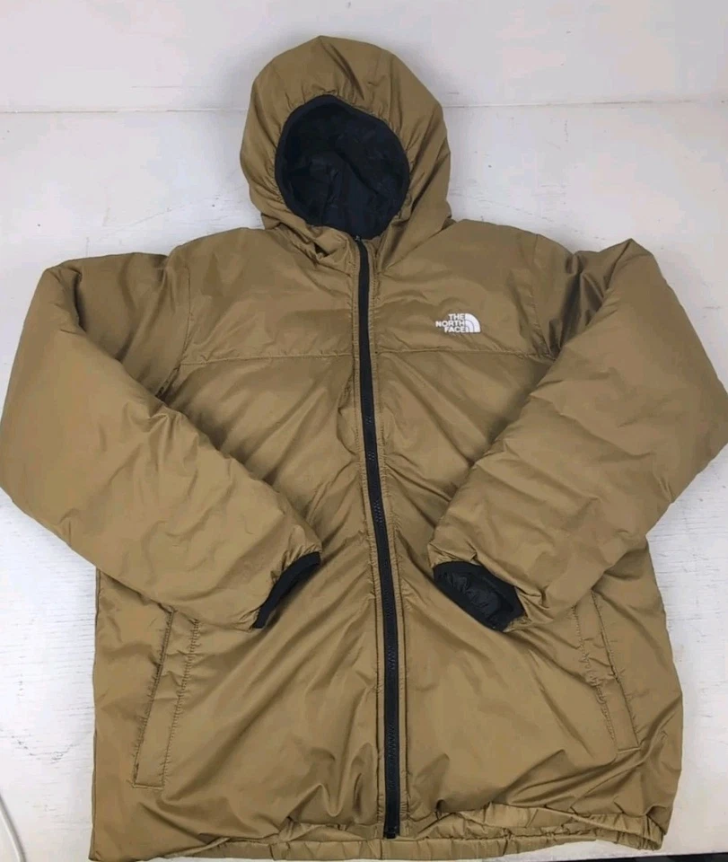 The North Face Perrito Boys Reversible Down Blend Jacket - XL 18/20 Tan/Black - Image 1 of 4