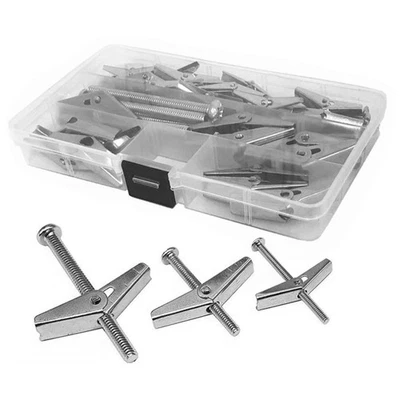  Heavy Duty Wall Anchor Spring Loaded Toggle Bolts Anchors for Drywall - image 1 of 4