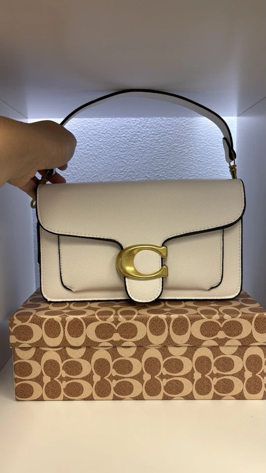 Bolso Bandolera Coach Cuero Blanco Latón Tabby 26 Foto 1 de 1
