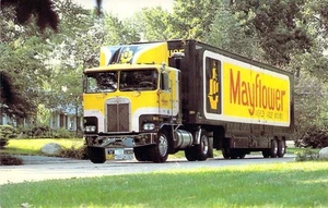 Camión de mudanza Mayflower Transit COE vintage semirremolque postal N53 - Imagen 1 de 2