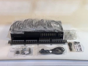 Cisco SG110-24HP Gigabit PoE Switch w/ SG200-18 Switch + Cables & Patch Panel - Picture 1 of 6