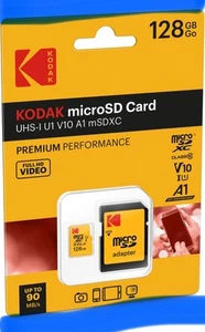 KODAK 128GB Class 10 UHS-I U1 MicroSDXC Card - Picture 1 of 4