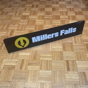 Vintage MILLERS FALLS Hardware Store Display Rack Sign - 36 x 8” - Picture 1 of 10