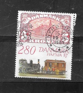 DENMARK DANISH SC#643 1986 HAFNIA 87 COMMEMORATIVE LARGE XF USED STAMP - Picture 1 of 1