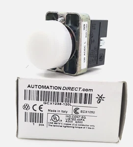 Automation Direct GCX1236-120L LED Indicating Light IP65 22mm White - Picture 1 of 7