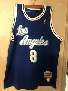 Hardwood Classics Los Angeles # 8 Bryant jersey w/ LASER signature ON BACK SZ 56 - Picture 1 of 7