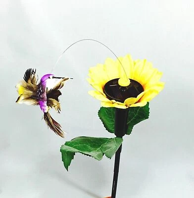 Beija-flor esvoaçante energia solar 3703H com girassol - Imagem 1 de 4