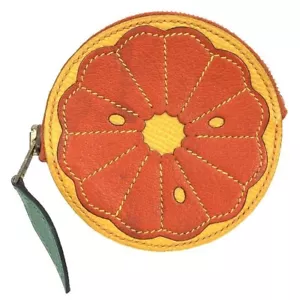 Hermes Orange Tutti Frutti Fruit Coin Case Purse - Picture 1 of 3