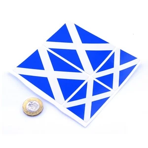 Scotland Flag Stickers x4 3" & 2" Saltire Cross Car Vinyl Rally Window Decals - Picture 1 of 1