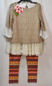 Conjunto de leggings y top ediciones raras talla 6 color topo para niña - Imagen 1 de 14