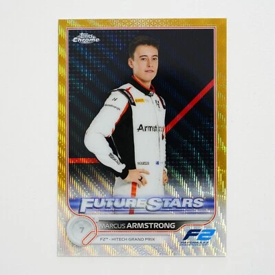 2022 Topps Chrome Sapphire Edition Formula 1 Gold Wave /50 Marcus Armstrong #84 - Image 1 of 2