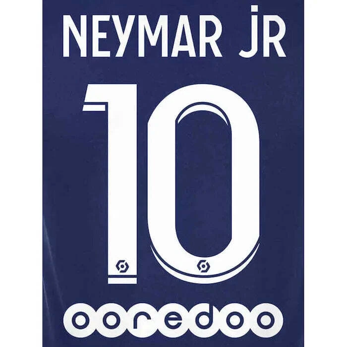 PSG 2021/22 Home Neymar JR #10 YOUTH Jersey Name Set - Photo 1/1