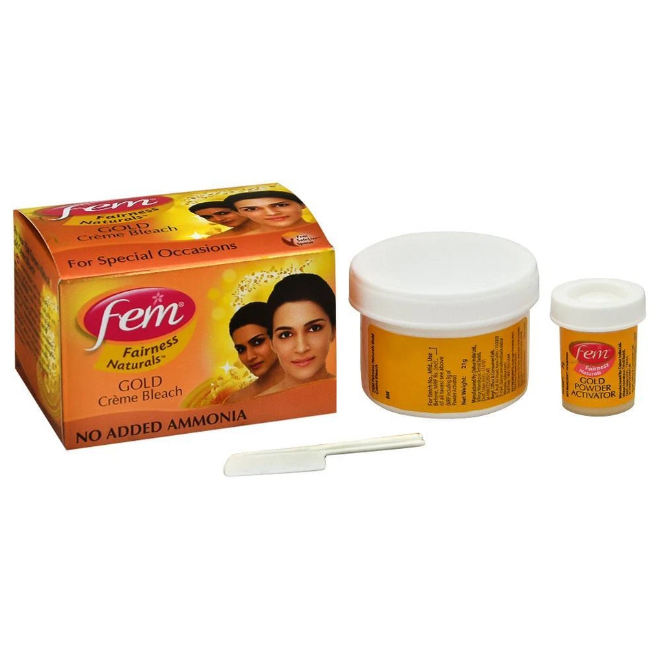 Dabur Fem Creme Bleach GOLD Fairness Cream -8Gm /24Gm/64Gm for Female face - Image 1 of 4