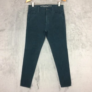 Denim American Eagle tiro alto talla 6 corto verde 26 pulgadas entrepierna elástica - Imagen 1 de 24