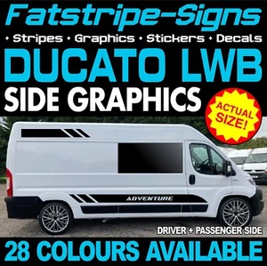 passend für Fiat Ducato L3 LWB GRAFIK AUFKLEBER STREIFEN AUFKLEBER WOHNMOBIL VAN WOHNMOBIL - Bild 1 von 2