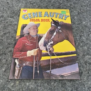 GENE AUTRY COWBOY WESTERN COLOR COLORING BOOK by WHITMAN 1975 UNUSED UNCOLORED - Picture 1 of 10