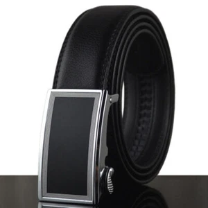 Luxury Men's Automatic Buckle Belt Real Cowskin Leather Waist Belt Gift Jeans - Bild 1 von 4