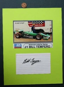CART & Indy 500 Driver Bill Tempero signed autographed Card & photo set VINTAGE- - Picture 1 of 1