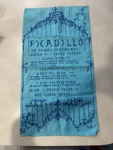 Rare Key West Picadillo Tea Towel Mid Century - Picture 1 of 4