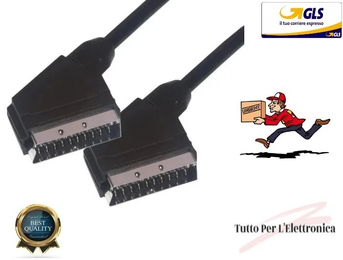 CAVO SCART - SCART 21 POLI COLLEGATI 1,5 METRI BLISTER  - Immagine 1 di 1