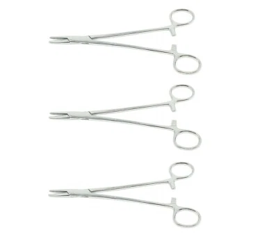 Instrumento dental quirúrgico con mandíbulas dentadas de 7" de grosor soporte de aguja Mayo Hegar 3  Foto 1 de 4