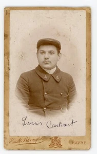 PHOTO CDV HAVRE Bloomfield, Louis Cantinet militaire pose marine ancre matelot - Picture 1 of 2
