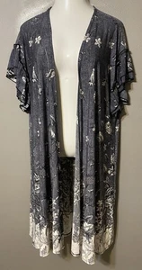 PRECIOSO CÁRDIGAN LARGO CATO - TALLA 18/20W - MANGA CON VOLANTES - Imagen 1 de 2