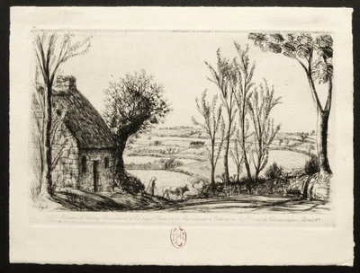 Eau-forte originale de Jean FRELAUT - Photo 1/2