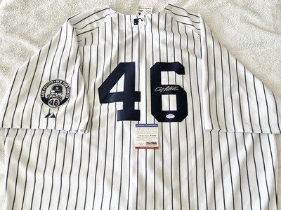 NEW YORK YANKEES ANDY PETTITTE signed AUTHENTIC MAJESTIC RETIREMENT JERSEY PSA - Image 1 of 4