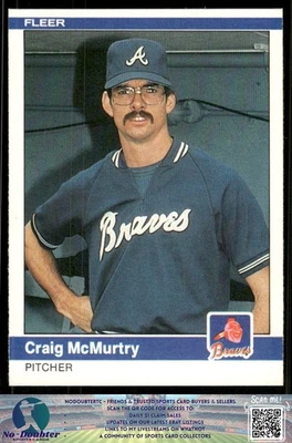 1984 Fleer #184 Craig McMurtry RC Atlanta Braves 84FB - Image 1 of 2