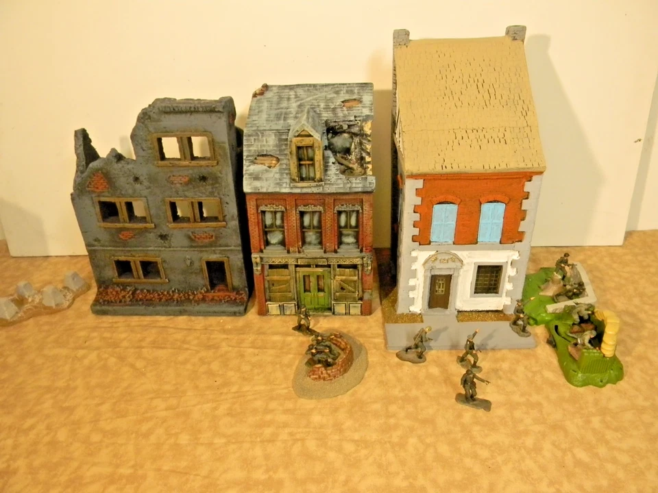 3 casas dañadas de villana francesa o alemana pintadas + 9 alemanes (nov. Anuncio) Foto 1 de 4