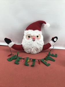 Wondershop hängende vorbeleuchtete animierte musikalische GLAUBE Plüsch Santa Weihnachtsdeko - Bild 1 von 4