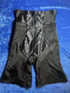 Cupid Girdle Brief Panty Black Shaper Panties Shiny Nylon Large - Picture 1 of 5