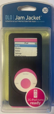 Funda Protectora de Silicona Ajuste Recubrimiento DLO Jam Chaqueta Funda Para iPod Nano 1G Negra Nueva Foto 1 de 2