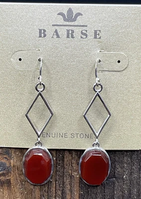 Pendientes Barse Sinsajo - Carnelia - Plata - Nuevos con Etiquetas Foto 1 de 4