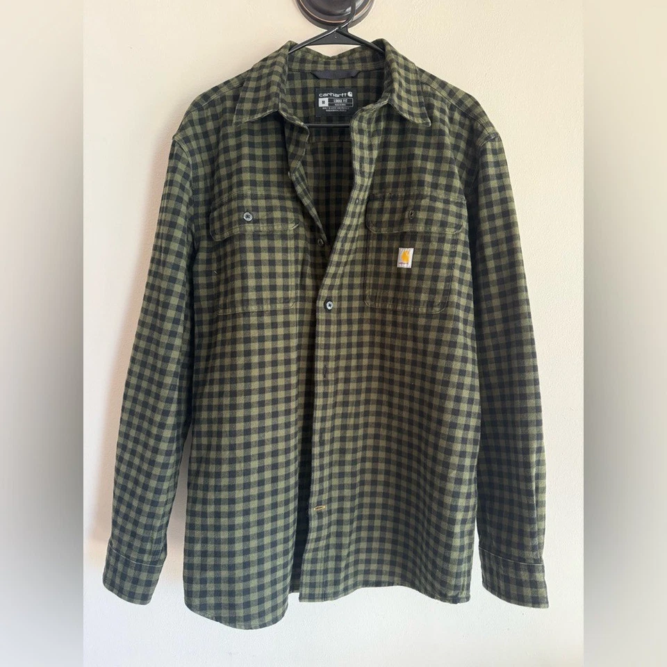 Camisa Carhartt a cuadros holgada manga larga nueva con etiquetas talla M Foto 1 de 4