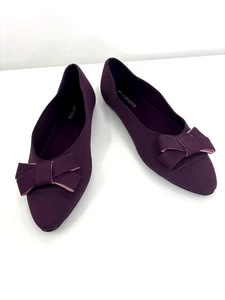 41 Hawthorn Oaklyn Textil Lazo Elástico Ballet Zapato Plano Púrpura Talla 7.5 Nuevo Sin Caja - Imagen 1 de 6