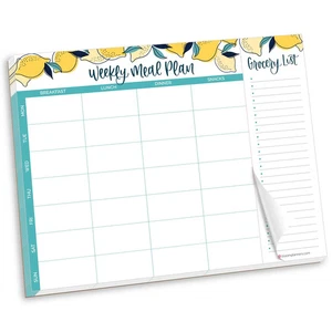 bloom planner giornalieri Planning Pad 8,5x11 Pasto Orizzontale con Magneti Limoni - Foto 1 di 8