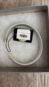 PULSERA BRAZALETE ALAMBRE CABLE ORO/PERLA - Imagen 1 de 2