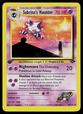 Pokemon Gym Challenge 55/132 Sabrina's Haunter 1st Edition Pokemon Card - Image 1 of 2
