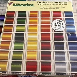 Madeira Designers Collection Rayon Embroidery Thread 100 Spools 1100 Yards Each! - Picture 1 of 6