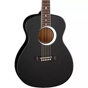 Luna Aurora Borealis 3/4 Size Acoustic Guitar Black Sparkle - Picture 1 of 11
