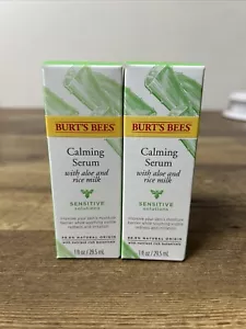 2 BURT'S BEES CALMING SERUM - SENSITIVE SOLUTIONS - 1 OZ - - Picture 1 of 3
