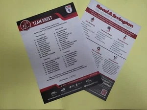 FLEETWOOD TOWN v DERBY COUNTY 2023/24 SKY BET LEAGUE ONE COLOUR TEAM SHEET~F/P - Picture 1 of 1