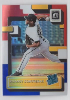 2022 DONRUSS RATED ROOKIE RED WHITE BLUE Roansy Contreras /199 Pittsburgh - Image 1 of 2