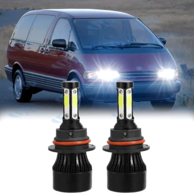 For TOYOTA PREVIA 1991-1993 2x 9004 HB1 LED Headlight High/Low Beam Bulbs 6000K - Image 1 of 4